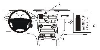 ProClip Monteringsbygel Mercedes Benz C-Klass 00-06 i gruppen Bilstereo / Hvad passer i min bil / Mercedes / C-klass / C-klass 2001-2007 W203 hos BRL Electronics (240MERCCL00PROC)