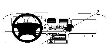 ProClip Monteringsbygel Mitsubishi Pajero Sport 99-06 i gruppen Bilstereo / Hvad passer i min bil / Mitsubishi / Pajero hos BRL Electronics (240MITPAJS99PROC)