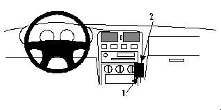 ProClip Monteringsbygel Nissan Almera 96-99 i gruppen Bilstereo / Hvad passer i min bil / Nissan / Almera hos BRL Electronics (240NISALM96PROC)