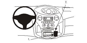 ProClip Monteringsbygel Toyota Yaris 03-05 i gruppen Bilstereo / Hvad passer i min bil / Toyota / Yaris / Yaris 1999-2005 hos BRL Electronics (240TOYYAR03PROC)