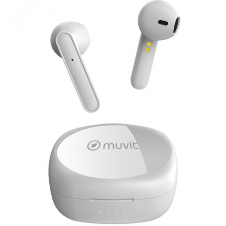 Muvit Polar trådlösa in-ear hörlurar, vit i gruppen Hjemmestereo / Hovedtelefoner / In-Ear hos BRL Electronics (261MCTWS0001)
