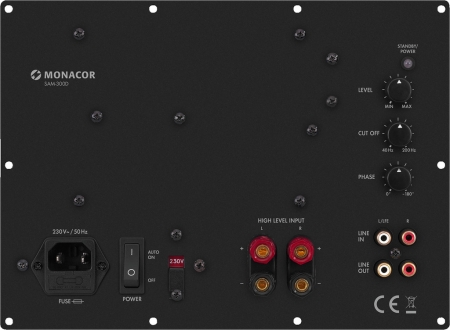 Monacor SAM-300D indbygningsforstærker til subwoofer i gruppen Hjemmestereo / Byg selv / Indbygningsforstærker hos BRL (290SAM300D)