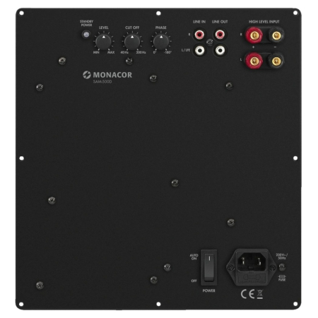 Monacor SAM-500D indbygningsforstærker til subwoofer i gruppen Hjemmestereo / Byg selv / Indbygningsforstærker hos BRL (290SAM500D)