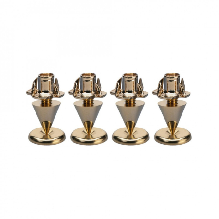 Monacor SPS10-Gold højttalerspikes i metal, 4-pack i gruppen Hjemmestereo / Tilbehør / Højttalertilbehør hos BRL (290SPS10G)