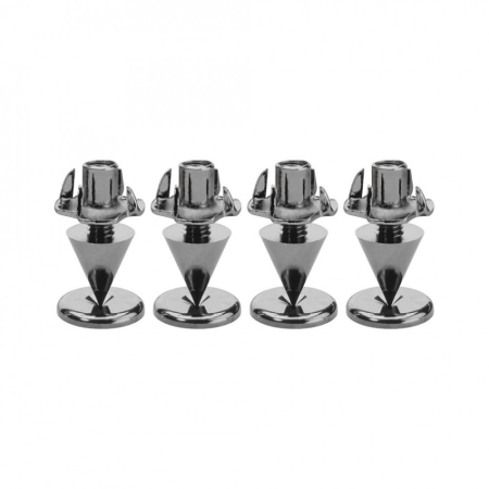Monacor SPS10-Black Chrome højttalerspikes i metal, 4-pak i gruppen Hjemmestereo / Tilbehør / Højttalertilbehør hos BRL (290SPS10SC)