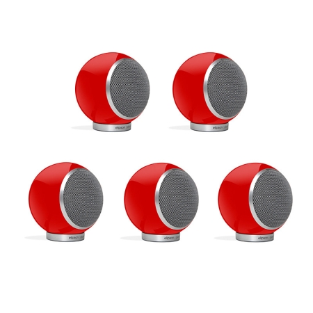 Elipson Planet M stofhøjttaler 5.0 sæt rød i gruppen Pakkeløsninger / Pakker til hjemmet / Højttalerpakker hos BRL (303ELIPLAM5RD)