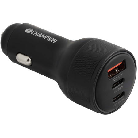 Champion Billaddare 130W 3-port QC/PD, sort i gruppen Nyheder hos BRL (31094130CH)