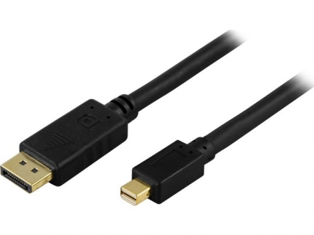 Deltaco DisplayPort till Mini DisplayPort - 2 meter - Svart i gruppen Kampagner / Lagersalg - Hjem hos BRL (310DP1121)