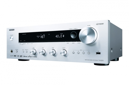 Onkyo TX-8270 stereoförstärkare med nätverk, silver i gruppen Hjemmestereo / Forstærker / Stereoforstærker hos BRL Electronics (350TX8270S)