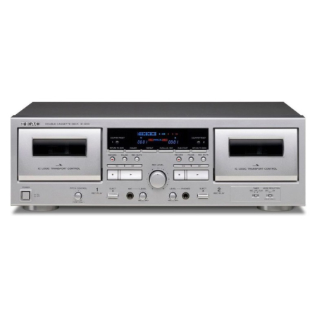 Teac W-1200 dobbelt kassettedeck med digitaliseringsfunktion, sølv i gruppen Hjemmestereo / Hifi / CD-afspillere hos BRL (350W1200S)