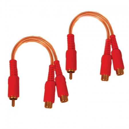 Autolead Y-split RCA Hane till 2 RCA Honor i gruppen Bilstereo / Kabler / Signalkabler hos BRL (400PC11M)