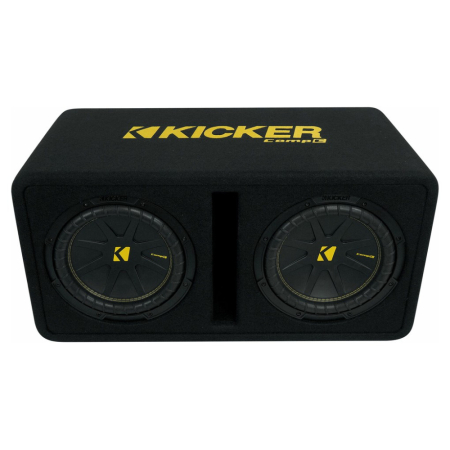 Kicker CompC DCWC102, basreflekskasse med 2x10-tommers subwoofere, 2 ohm i gruppen Bilstereo / Bas / Passiv subwoofer hos BRL (41050DCWC102)