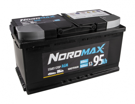 Nordmax AGM-batteri, 95Ah / 12V i gruppen Bilstereo / Tilbehør / Batterier hos BRL Electronics (414NM019AGM)