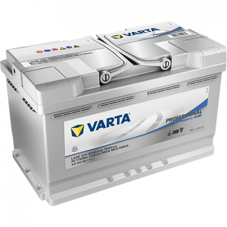 Varta Dual Purpose AGM 800A 80Ah, startbatteri i gruppen Bilstereo / Tilbehør / Batterier hos BRL Electronics (418840080080V)