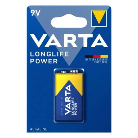 Varta Longlife Power 9V, alkalisk blokbatteri, 1 stk. i gruppen Nyheder hos BRL (418V4922)