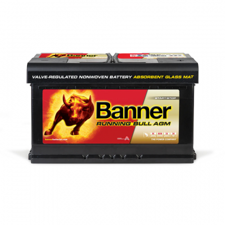 Banner Running Bull AGM 800A 80Ah, startbatteri i gruppen Bilstereo / Tilbehør / Batterier hos BRL Electronics (420BANNER80)