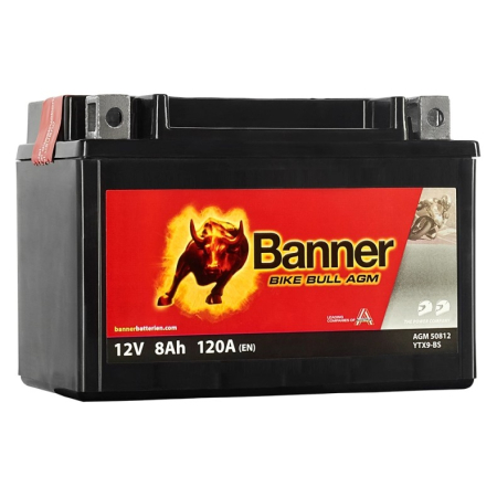 Banner Bike Bull AGM 508 12 / YTX9-BS 12V 8Ah i gruppen Nyheder hos BRL (420MCAGM12V8A)