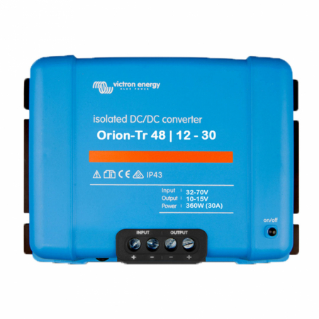 Victron Orion-Tr DC-DC-omformer, 48V ind 12V ud, isoleret 30A i gruppen Bilstereo / Tilbehør / Batteriopladere hos BRL (421VOTR481230IO)