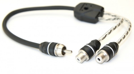 Connection v.2 Y-splitt Lågnivåkabel 1M2F 0,3m i gruppen Hjemmestereo / Kabler / Subwooferkabel hos BRL (542BTF0302)