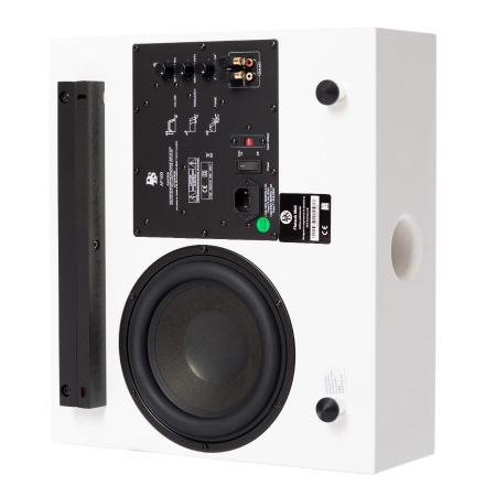 DLS Flatsub Midi vägghängningsbar aktiv subwoofer, mattvit i gruppen Hjemmestereo / Højttalere / Subwoofere hos BRL Electronics (610HFS444017W)