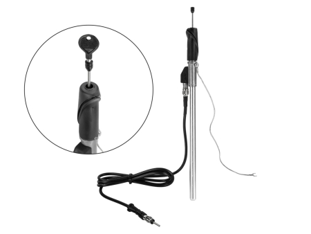 Teleskopantenne AM/FM VW Golf III, krom i gruppen Bilstereo / Hvad passer i min bil / Volkswagen / Golf / Golf Mk3 1992-1998 / Skifte stereo Golf Mk3 1992-1998 hos BRL (70015100019)