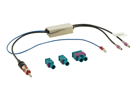 Antenneadapter Fakra til DIN, 12V phantom i gruppen Bilstereo / Hvad passer i min bil / Audi / Audi A4 / Audi A4 2004-2008 / Udskift radioen / Original 2DIN hos BRL (7001524701)