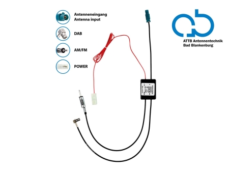 Antenne splitter AM/FM DAB+ Fakra til DIN/SMB, passiv i gruppen Nyheder hos BRL (700153472405)