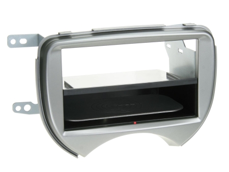 2-DIN Monteringsramme Inbay Nissan Micra, sølv i gruppen Bilstereo / Hvad passer i min bil / Nissan / Micra / Micra K13 2010-2017 hos BRL (700241210031)