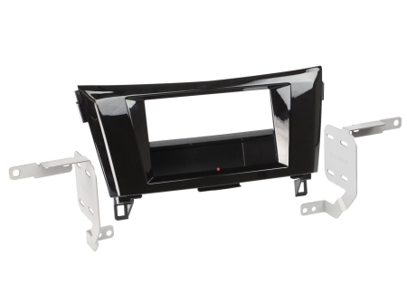 Monteringsramme 2-DIN Nissan Qashqai/X-Trail, piano sort i gruppen Bilstereo / Hvad passer i min bil / Nissan / Qashqai / Qashqai 2013-2021 hos BRL (700241210171)