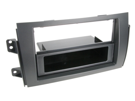 Monteringsramme 1/2-DIN med opbevaringsrum Fiat/Suzuki, sort i gruppen Bilstereo / Hvad passer i min bil / Fiat / Sedici hos BRL Electronics (70028109417)