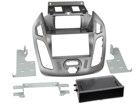 Monteringsramme 2-DIN med opbevaringsrum Ford Connect sølv i gruppen Bilstereo / Hvad passer i min bil / Ford / Transit Connect / Transit Connect 2013-2023 hos BRL (7002811142711)