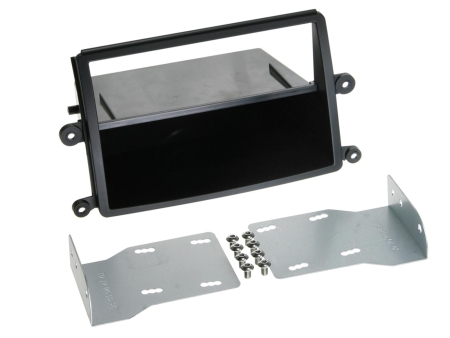 Monteringsramme 2-DIN med opbevaringsrum, Mitsubishi L200 2006-2015, sort i gruppen Bilstereo / Hvad passer i min bil / Mitsubishi / L200 hos BRL (70028120007)