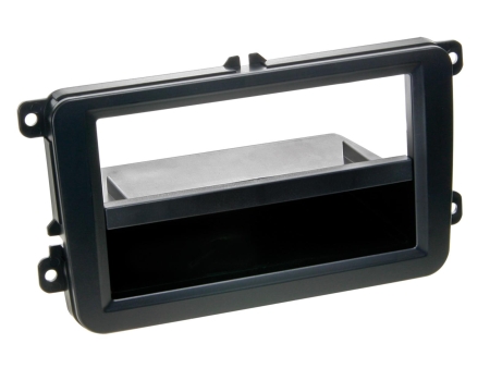 Monteringsramme 2-DIN med opbevaringsrum, sort i gruppen Bilstereo / Hvad passer i min bil / Volkswagen / Transporter / Transporter T6 2015-2020 / Skift stereo Transporter T6 2015-2020 hos BRL (700281320101)