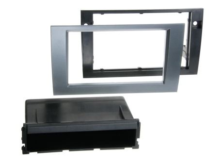 Monteringsramme 2-DIN med opbevaringsrum Audi/Seat, antracit i gruppen Bilstereo / Hvad passer i min bil / Audi / Audi A4 / Audi A4 2004-2008 / Udskift radioen / Original 2DIN hos BRL (700281320122)
