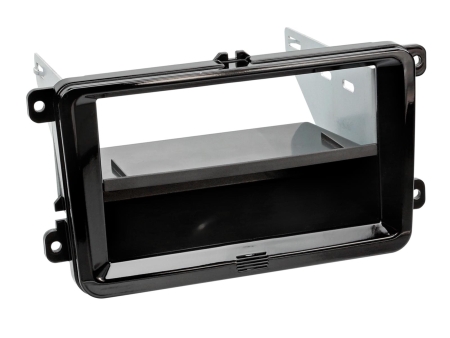 Monteringsramme 2-DIN Seat/Skoda/VW, piano sort i gruppen Bilstereo / Hvad passer i min bil / Volkswagen / Transporter / Transporter T6 2015-2020 / Skift stereo Transporter T6 2015-2020 hos BRL (700281320302)