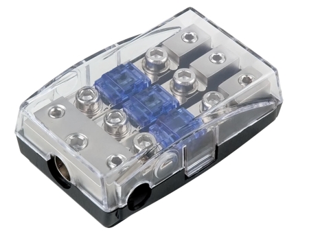 Mini ANL sikringsholder sølv, 1 x 35 mm² + 2 x 20 mm² i gruppen Bilstereo / Tilbehør / Sikringsholder hos BRL Electronics (70030380403S)