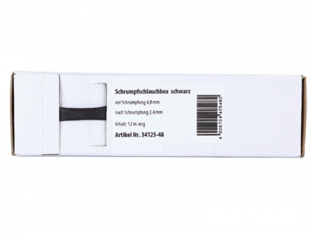 Svart krympslang 4.8 mm²  - 2.4 mm², metervara i gruppen Bilstereo / Tilbehør / Monteringstilbehør hos BRL Electronics (7003412548)