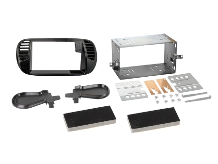 Monteringsramme 2-DIN Fiat 500, mattsort i gruppen Bilstereo / Hvad passer i min bil / Fiat / 500 hos BRL (700381094232)