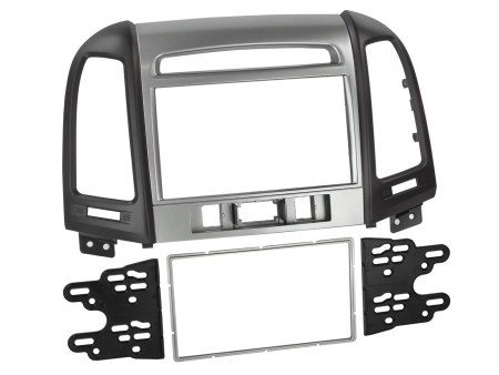 Monteringsramme 2-DIN Hyundai Santa Fe, sort i gruppen Bilstereo / Hvad passer i min bil / Hyundai / Santa Fe / Santa Fe 2006-2012 hos BRL (700381143421)