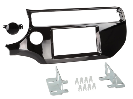 Monteringsramme 2-DIN Kia Rio, piano sort i gruppen Bilstereo / Hvad passer i min bil / Kia / Rio / Rio 2012-2017 hos BRL (700381178381)