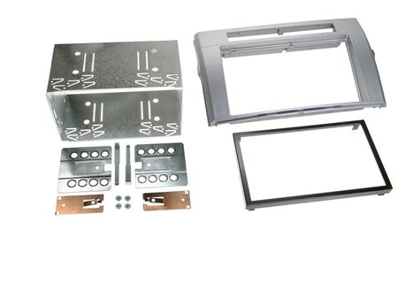 Monteringsram 2-din set Toyota Corolla Verso -2009 silver i gruppen Bilstereo / Hvad passer i min bil / Toyota / Avensis Verso / Avensis Verso 2002- hos BRL Electronics (700381300212)