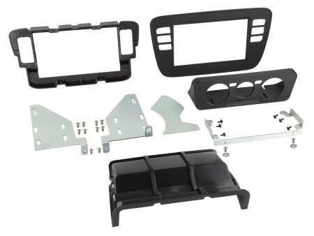 Monteringsramme 2-DIN Seat/Skoda/VW, sort i gruppen Bilstereo / Hvad passer i min bil / Volkswagen / up! / up! 2012-2023 hos BRL Electronics (700381320361)