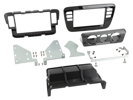 Monteringsramme 2-DIN Seat/Skoda/VW, piano sort i gruppen Bilstereo / Hvad passer i min bil / Volkswagen / up! / up! 2012-2023 hos BRL (700381320362)
