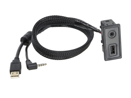 USB/AUX-adapter Mercedes/VW, 60 cm i gruppen Bilstereo / Hvad passer i min bil / Volkswagen / Transporter / Transporter T6 2015-2020 / Øvrigt Transporter T6 2015-2020 hos BRL (700441324002)