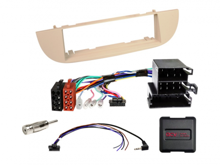 1-DIN Monteringsramme Fiat 500 beige 2007-2015 i gruppen Bilstereo / Hvad passer i min bil / Fiat / 500 hos BRL (700611094231)