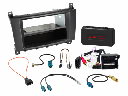 ACV Monteringsramme 2-DIN med opbevaringsrum Mercedes i gruppen Bilstereo / Hvad passer i min bil / Mercedes / C-klasse / C-klasse 2001-2007 W203 hos BRL (700611190451)