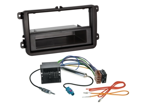 1/2-DIN Installationssæt med opbevaringsboks Seat/Skoda/VW i gruppen Bilstereo / Hvad passer i min bil / Volkswagen / Transporter / Transporter T5.1 2010-2015 / Skift stereo Transporter T5.1 2010-2015 hos BRL (700611320102)