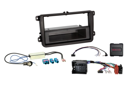 1/2-DIN Installationssæt med opbevaringsrum Seat/Skoda/VW i gruppen Bilstereo / Hvad passer i min bil / Volkswagen / Transporter / Transporter T5.1 2010-2015 / Skift stereo Transporter T5.1 2010-2015 hos BRL (700611320104)
