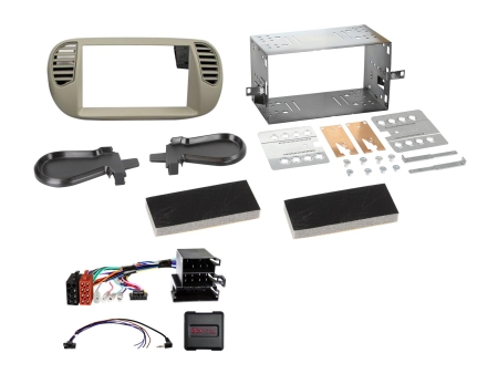 ACV Monteringsramme 2-DIN Fiat 500, perlegrå i gruppen Bilstereo / Hvad passer i min bil / Fiat / 500 hos BRL (700621094231)