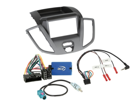 Monteringsram 2-DIN med prylfack Ford Transit V363 2014-2019 i gruppen Bilstereo / Hvad passer i min bil / Ford / Transit / Transit 2014-2023 hos BRL (700621114321)